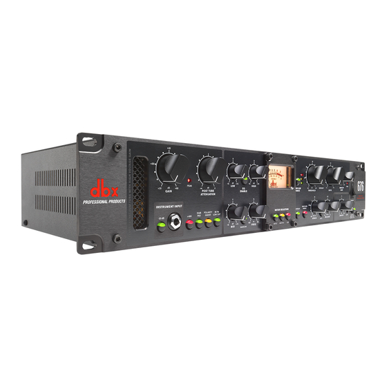Harman dbx 676 Owner's Manual