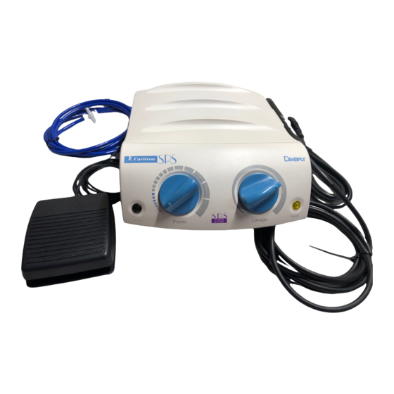 DENTSPLY CAVITRON SPS DIRECTIONS FOR USE MANUAL Pdf Download ManualsLib