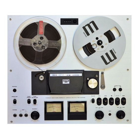 Akai GXC-38D Cassette Stereo Tape Deck Manual