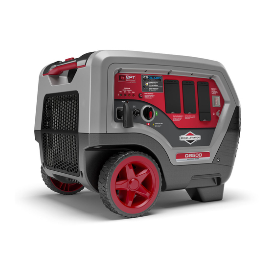 BRIGGS & STRATTON QUIETPOWER Q6500 QUICK START UP MANUAL Pdf Download