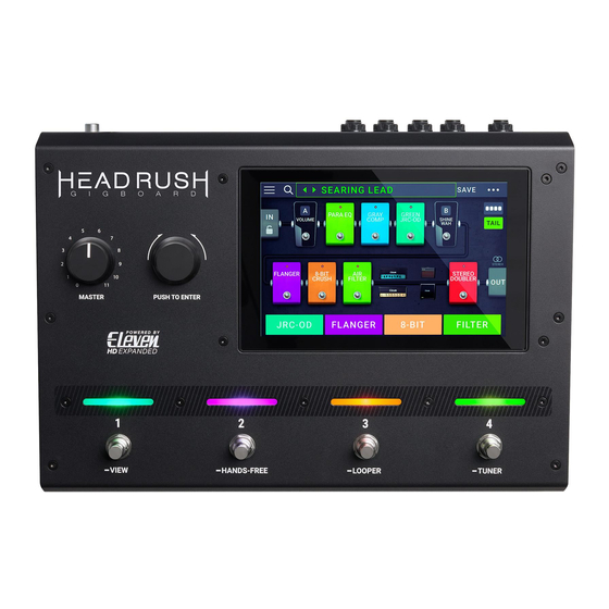 HEADRUSH Gigboard Quick Start Manual