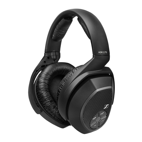 SENNHEISER HDR 175 QUICK MANUAL Pdf Download ManualsLib