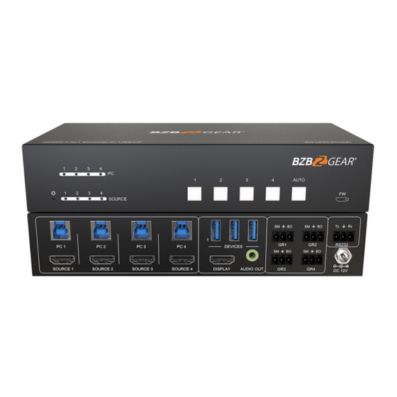 BZBGEAR BG-UHD-KVM41-KIT KVM Switcher Manuals