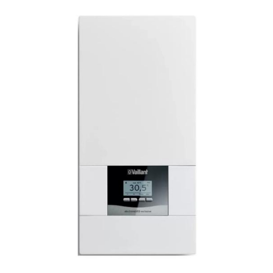 Vaillant electronicVED exclusive 18/8 E Operating Instructions Manual