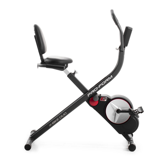 Proform xp 185 u exercise bike manual sale