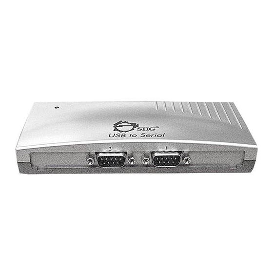 SIIG JU-HS2012-S4 Serial Adapter Manuals