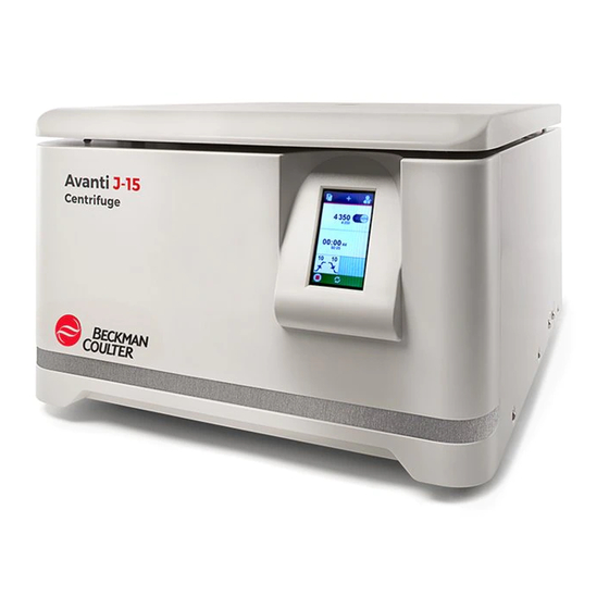 Beckman Coulter Avanti J Series Instructions For Use Manual Pdf Download Manualslib