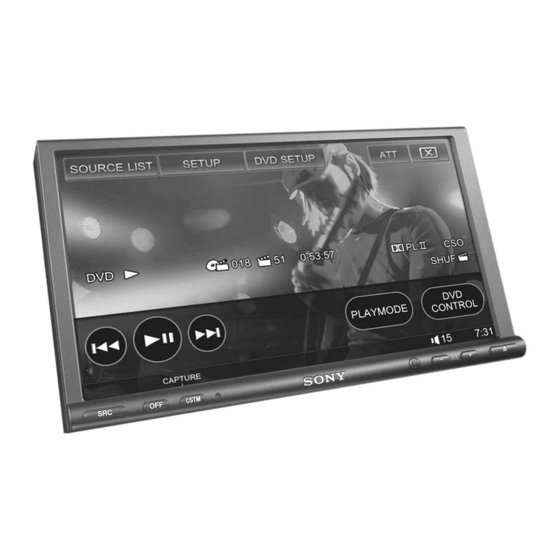 Sony XAV-W1 Operating Instructions Manual