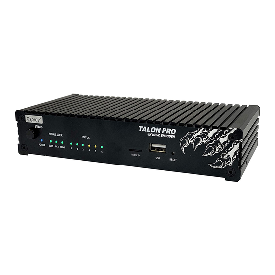 osprey video Talon PRO Manuals