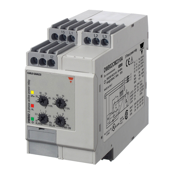 CARLO GAVAZZI DWB02 Quick Start Manual