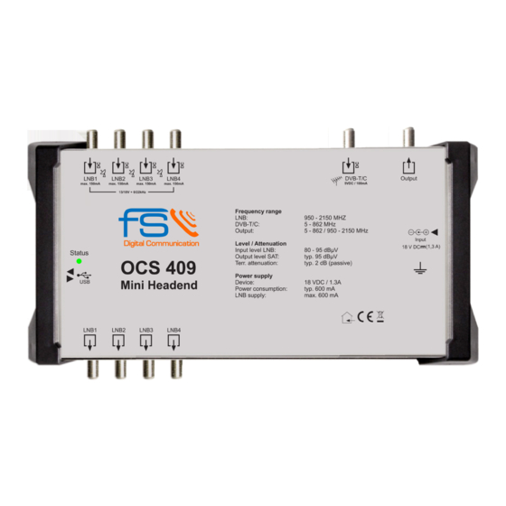 FS OCS409 Measuring Instrument Manuals