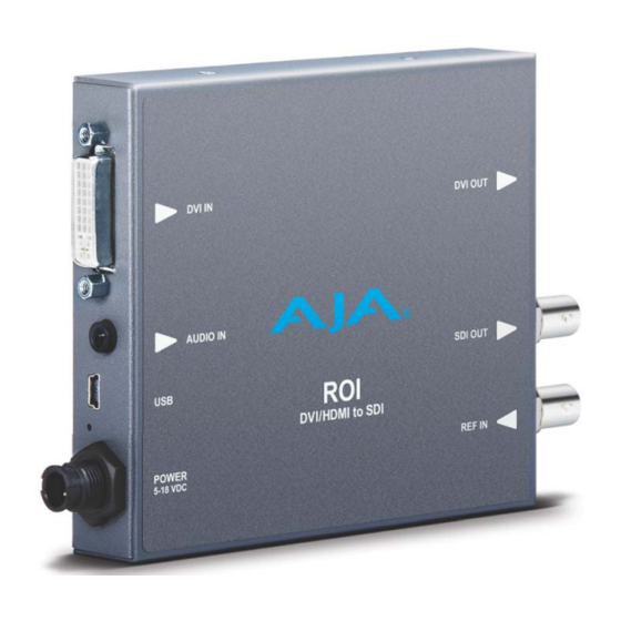 AJA ROI Installation & Operation Manual