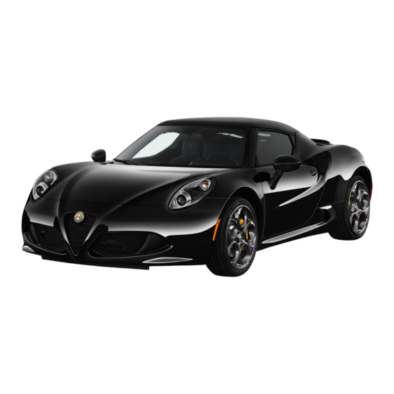 Alfa Romeo 4C 2017 User Manual