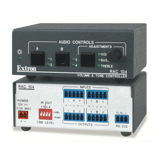 EXTRON ELECTRONICS RAC 104 USER MANUAL Pdf Download | ManualsLib