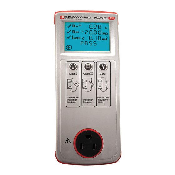 SEAWARD PRIMETEST 100 OPERATING INSTRUCTIONS MANUAL Pdf Download