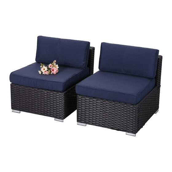 PHI VILLA 1PCS SOFA W/O ARMREST USER MANUAL AND ASSEMBLY INSTRUCTIONS