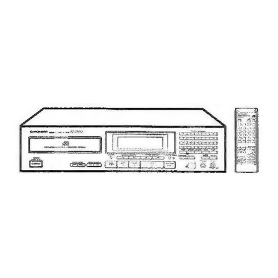 Pioneer PD-7500 Compact Disc Player Manuals