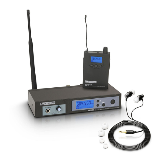 LD LDMEI100G2 In-Ear Monitoring System Manuals