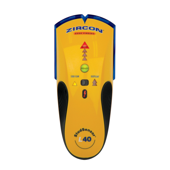 ZIRCON STUDSENSOR L40 INSTRUCTIONS Pdf Download ManualsLib