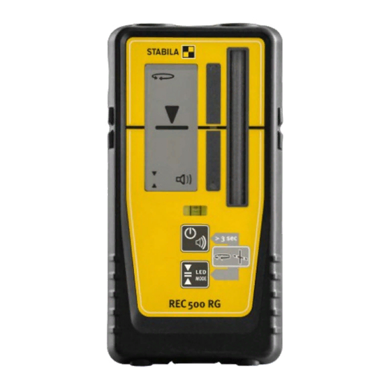 Stabila REC 500 RG Manuals