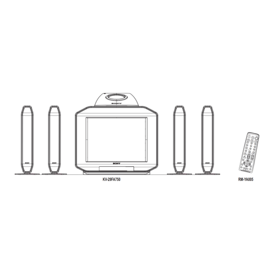 Sony KV-29FA750 Service Manual
