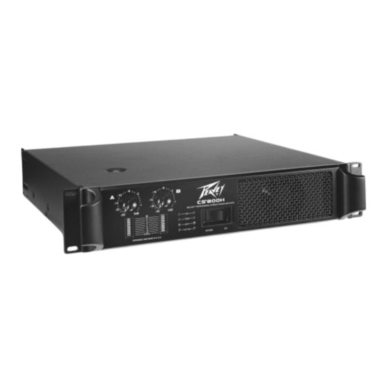 Peavey CS 800H Operation Manual