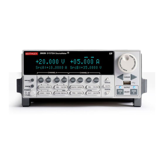 Keithley System SourceMeter 2601B Manuals