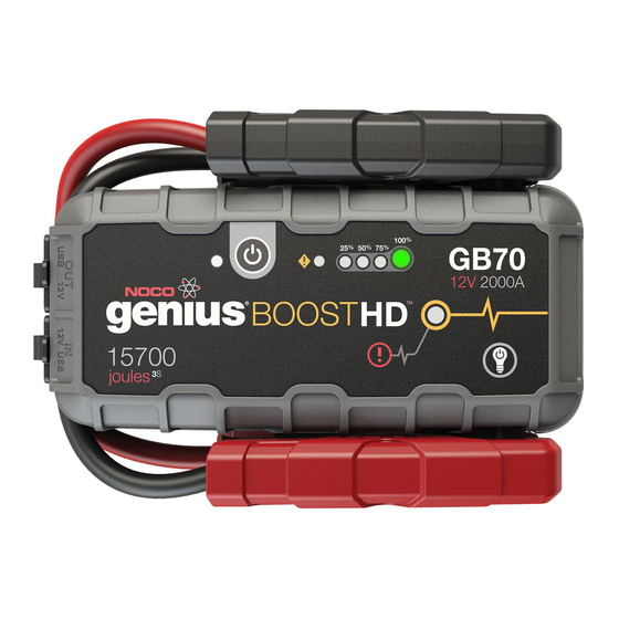 Noco Genius Boost HD GB70 Manuals
