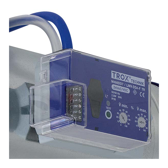 Trox Control component Easy Installation And Commissioning Instructions