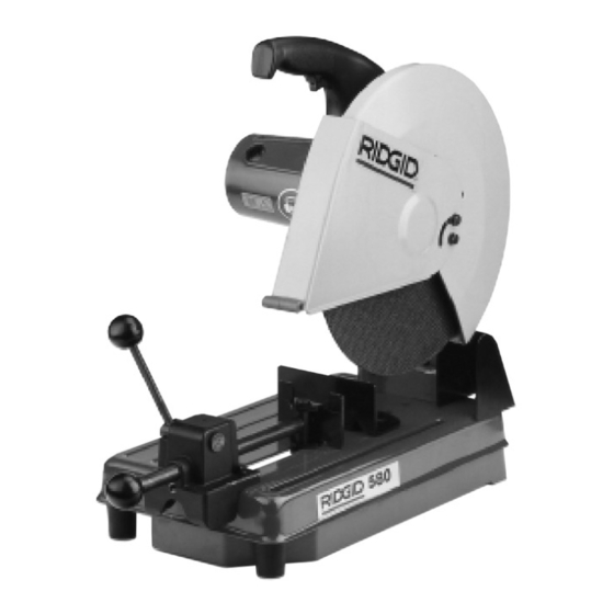 RIDGID 580 Operating Instructions Manual