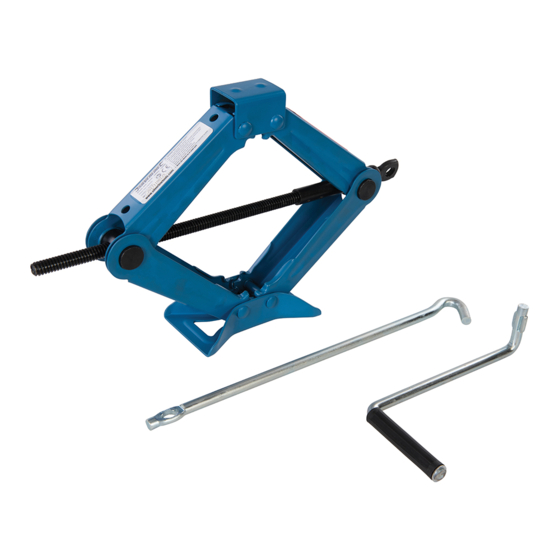 Silverline Scissor Jack 1 Tonne Quick Start Manual