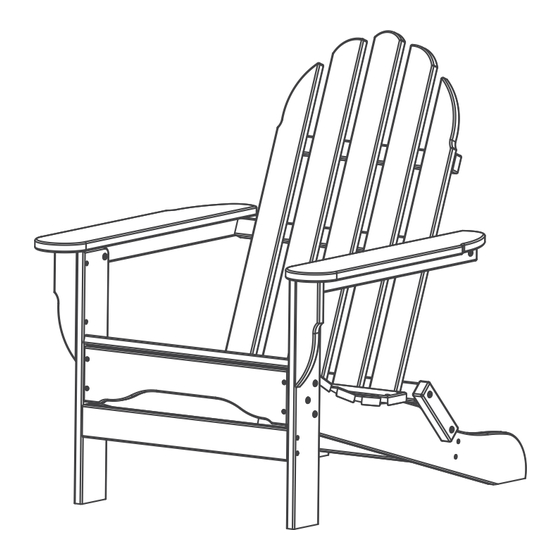 TANGENTWOOD DUROGreen CLASSIC ADIRONDACK CHAIR Assembly Instructions Manual