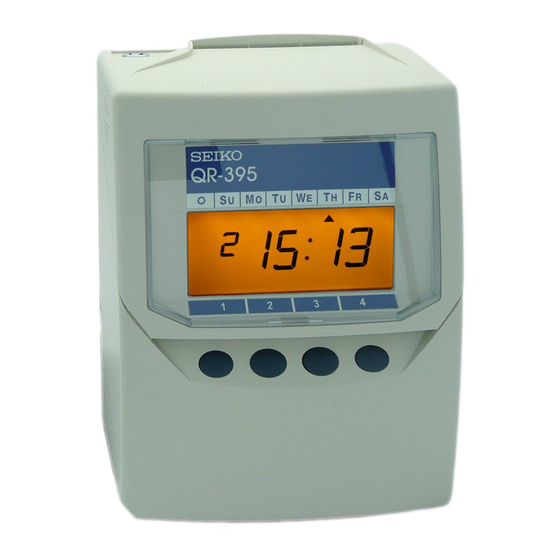 Seiko Precision QR-395 User Manual