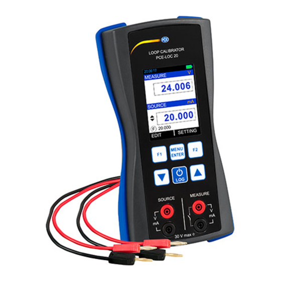 PCE Instruments PCE-LOC 20 Calibrator Manuals