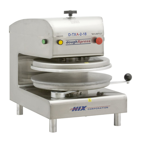 dough Xpress D-TXE-2-18 Owner's Manual