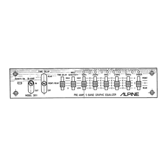 Alpine 3011 Service Manual