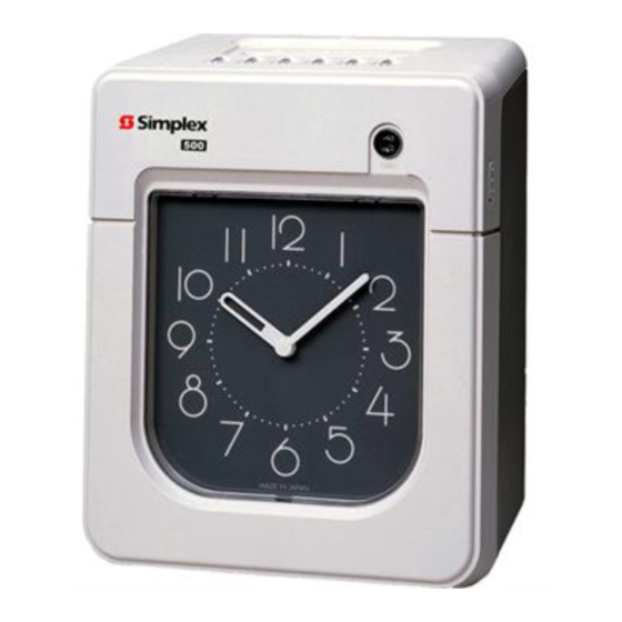 Simplex  500 Operation Manual
