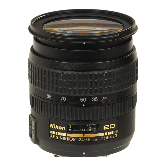 Nikon AF-S NIKKOR 24-85mm f/3.5-4.5G ED VR User Manual