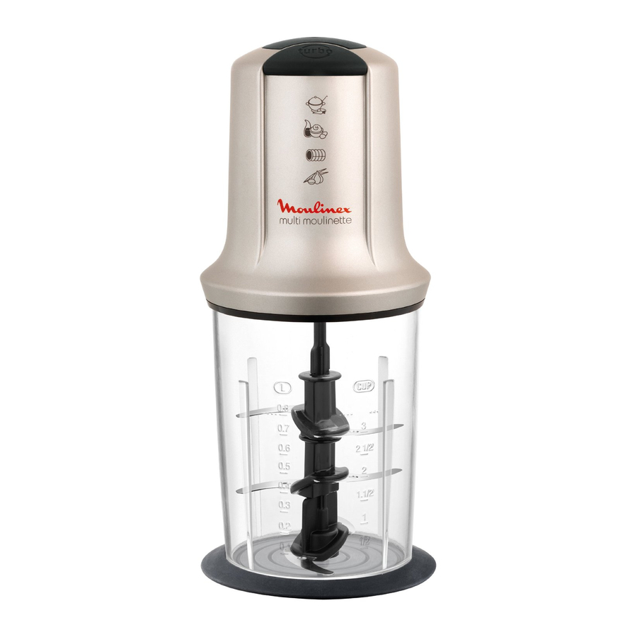 Moulinex MULTIMOULINETTE XXL AT718A10 Manual