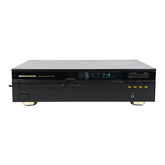Marantz CD50 User Manual