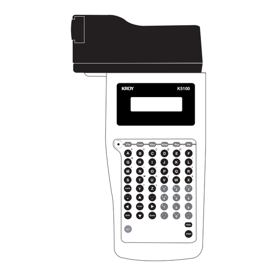 Kroy K5100 Owner's Manual