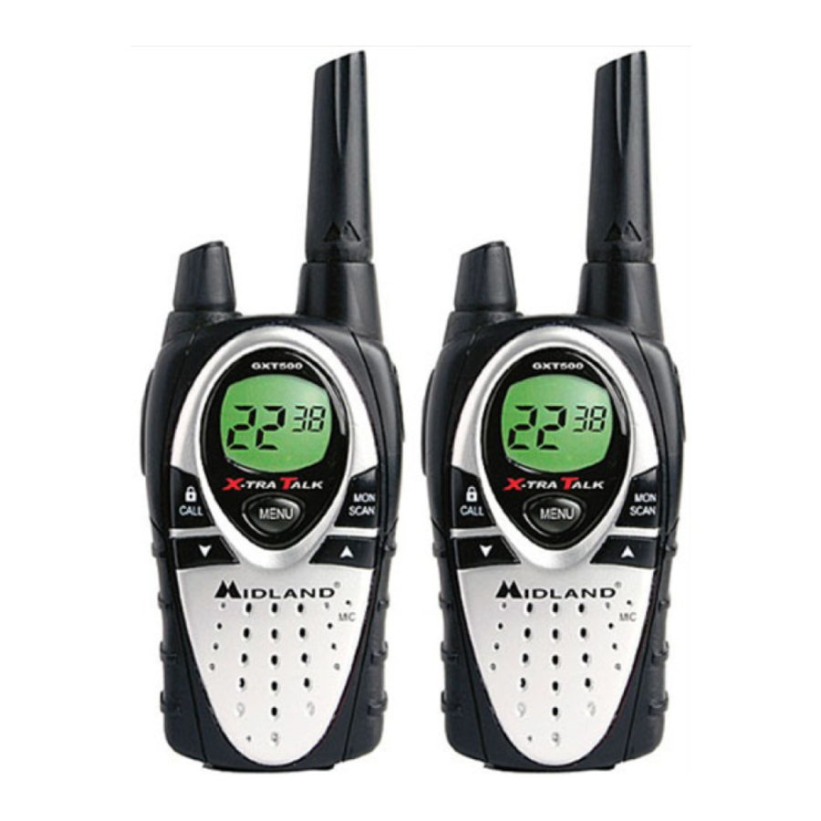 Midland XTra Talk GXT500/550 GMRS/FRS Radio Series Manual ManualsLib