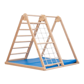 Montessori Furniture Wood and Hearts Triangle with rope Manual