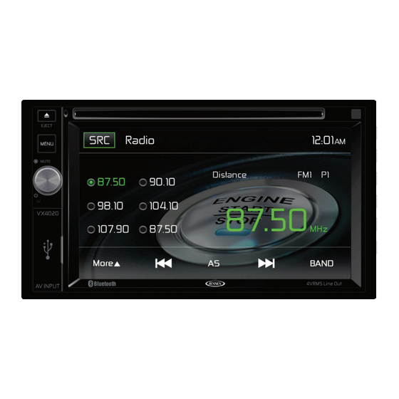 Jensen VX4020 Installation Manual