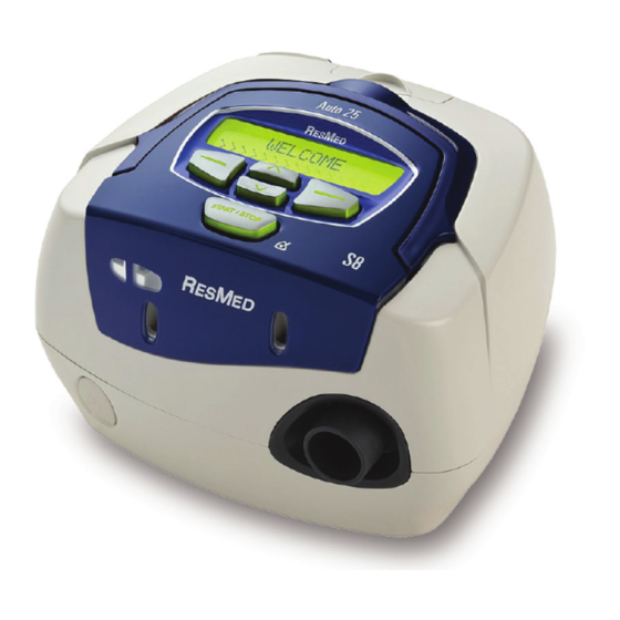 RESMED POSITIVE AIRWAY PRESSURE DEVICE S8 ESCAPE II USER MANUAL Pdf