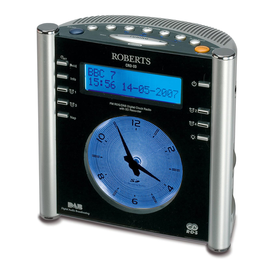 Roberts Sound 38 DAB DAB FM CD stereo clock radio with CD bookmark 