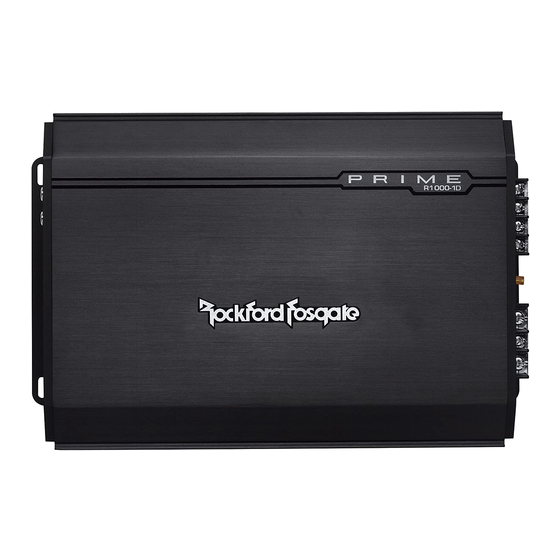 ROCKFORD FOSGATE PRIME R5001 INSTALLATION & OPERATION MANUAL Pdf