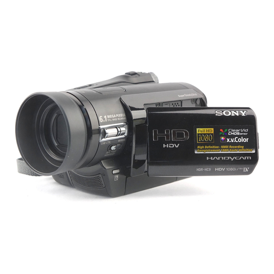 Sony Handycam HDR-HC9 Operating Manual