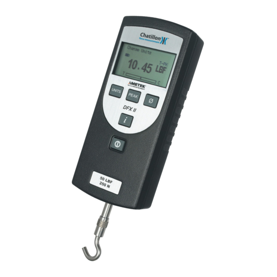 CHATILLON DFX II SERIES USER MANUAL Pdf Download ManualsLib