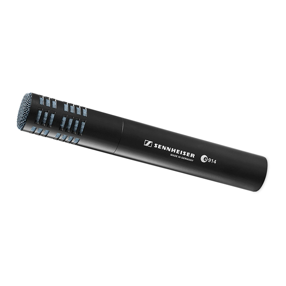 SENNHEISER EVOLUTION E 914 INSTRUCTION MANUAL Pdf Download ManualsLib